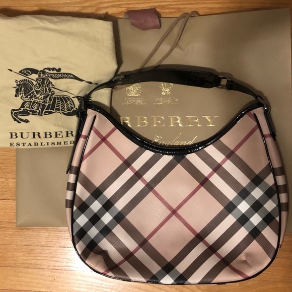 Burberry Handbags - Authentic Burberry large signature tartan hobo shoulder bag